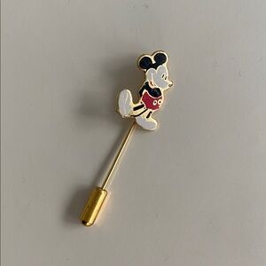 Vintage Mickey Mouse Gold Tone Stick Pin early 1980's Disney World souvenir
